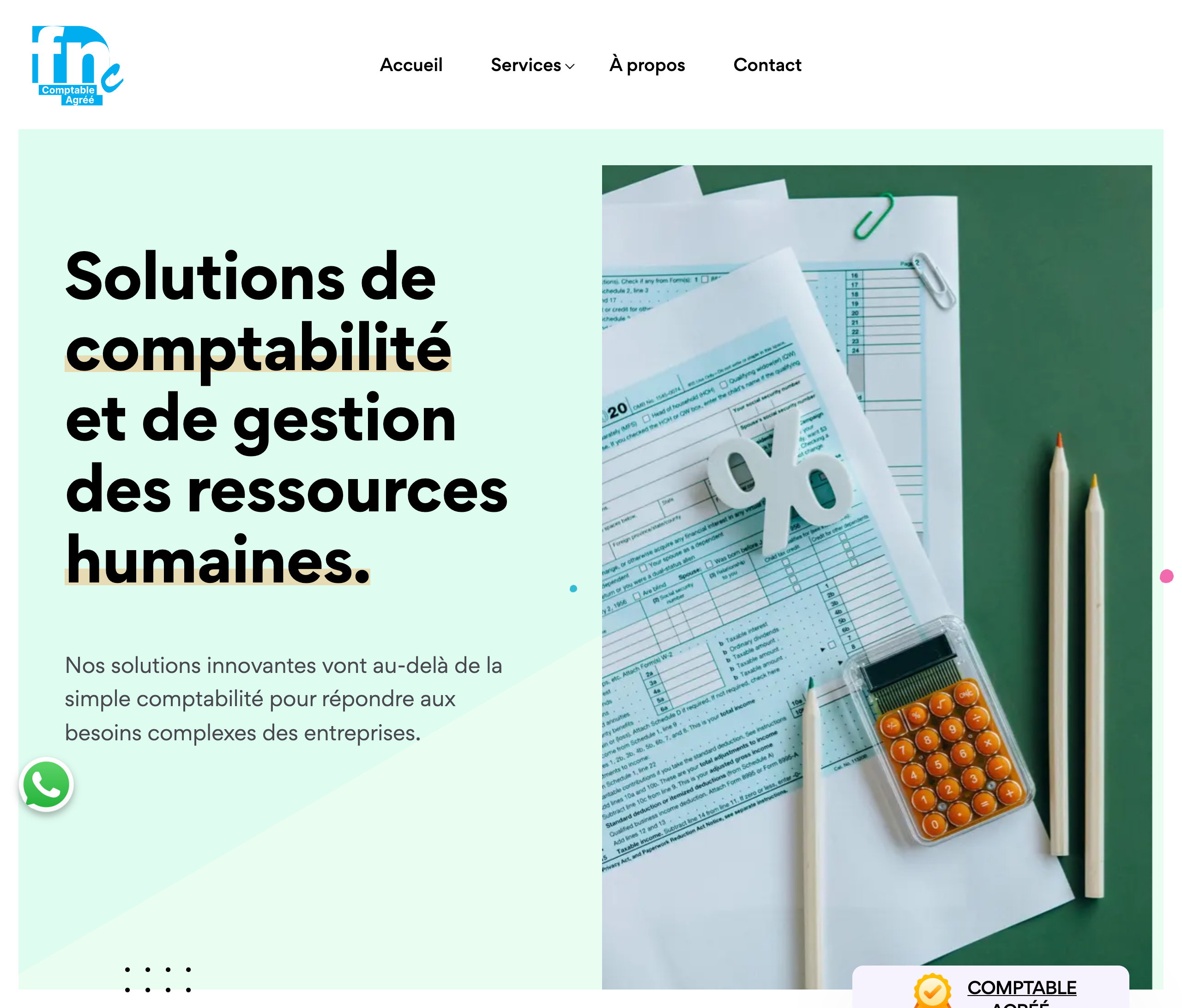 Aperçu du site Fidunaj Conseils